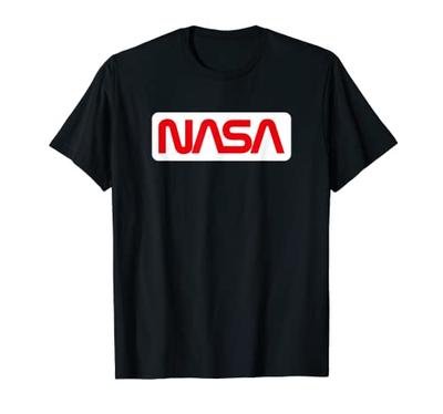 Космическая футболка NASA - Винтажная футболка с нашивкой NASA Red Worm Logo