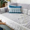 Winter Plush Sofa Cushion Modern Simple Seat Cushion Thickened Non-slip Leather Sofa Cover Winter Cover Cloth European Style