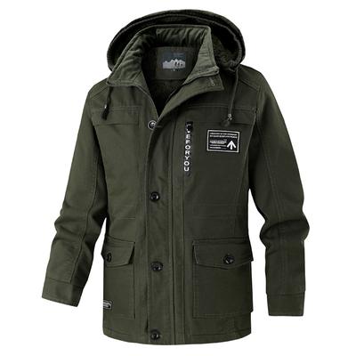 Мужское хлопковое пальто большого размера, зимнее бархатное стеганое пальто, повседневный модный топ и куртка средней длины из чистого хлопка для мужчин