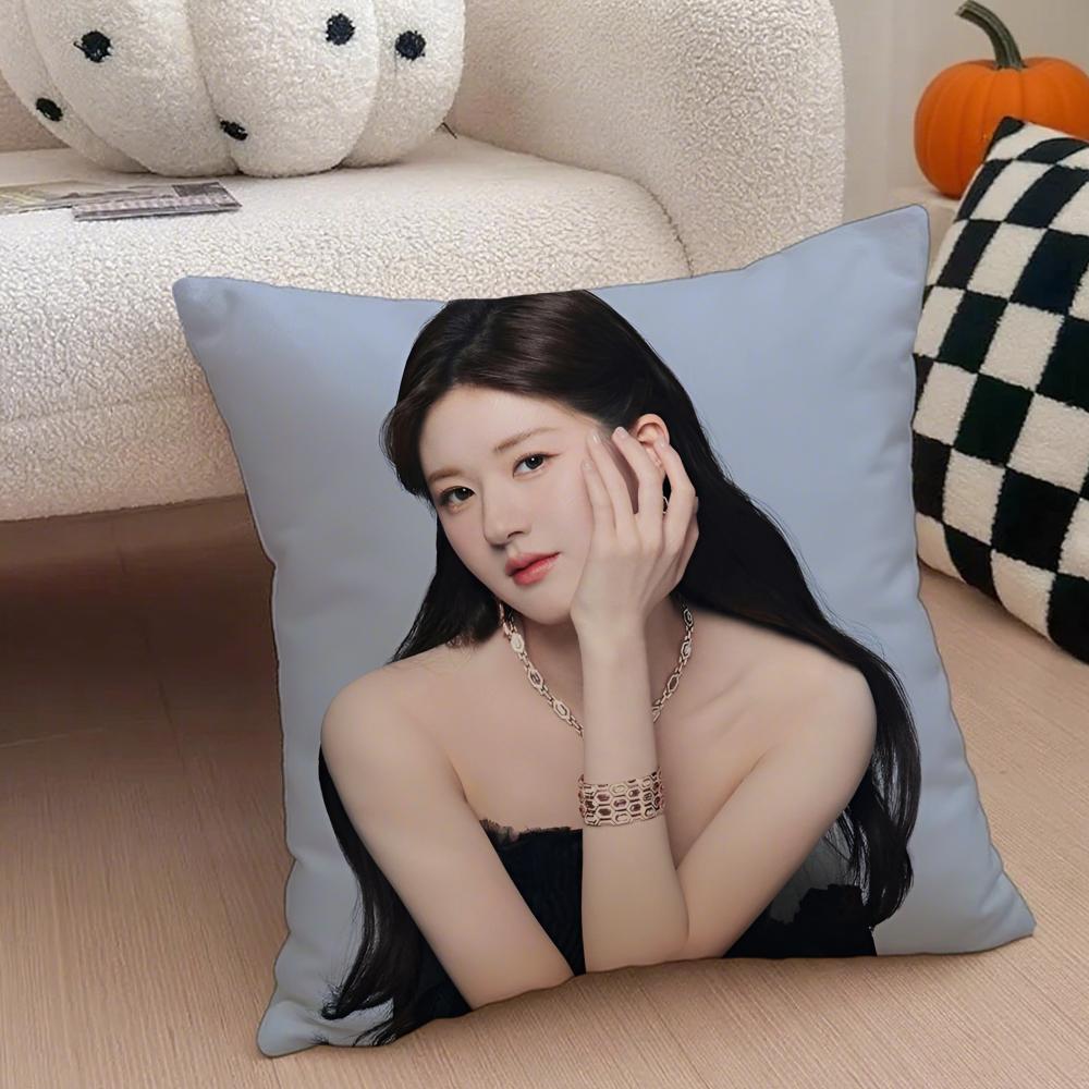 Cute Talented Chinese Beautiful Actress RRosy Cushion Cover Throw Pillow Cover Hidden Button Durable Polyester Chair Cushion