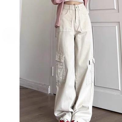 Весна и осень женские новые ретро High Street свободные широкие повседневные брюки