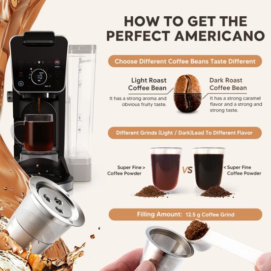 Stainless Steel Reusable K Cups Coffee Pods for Keurig 1.0 Universal Refillable K-Cup Coffee Filters with Brush Spoon Spoon BPA-Free Preserve