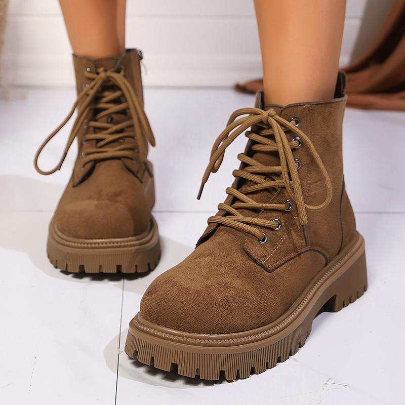 Ботильоны на платформе темно-бордового цвета для женщин с молнией сбоку, толстая подошва, мотоциклетные туфли, женские модные ботинки в стиле панк на шнуровке Mujer