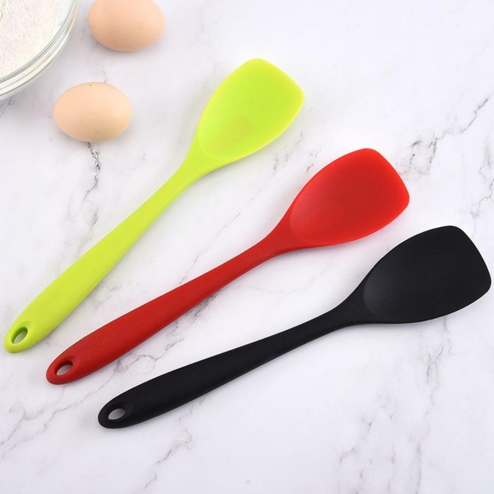 Heat Resistant Kitchen Spatula Silicone Salad Mixing Spoon Duck Tongue Shovel  Butter