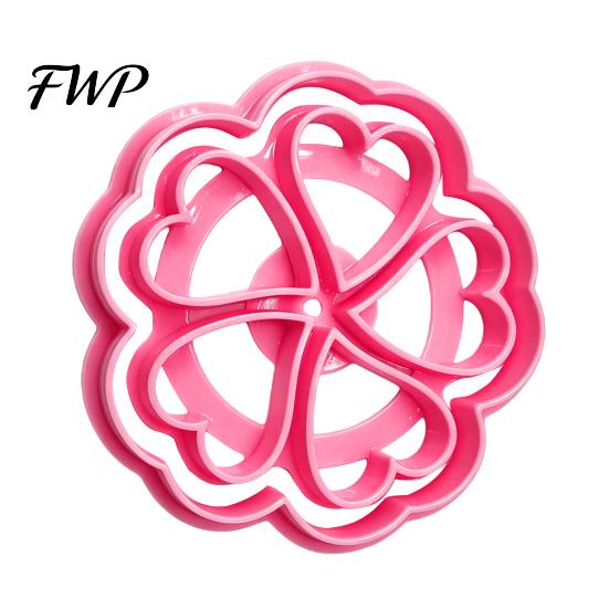 Easy Release Pastry Stamps 3D Printed Flower Cookie Cutter, Petal Patterns Safe PLA Mold, Three Dimensional Floral Molds Reusable DIY Clay Crafts