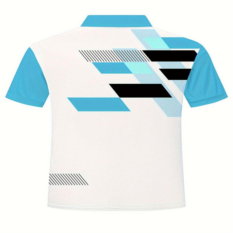 Модная быстросохнущая мужская контрастная рубашка поло с короткими рукавами и воротником в повседневном стиле, слегка эластичный облегающий летний топ