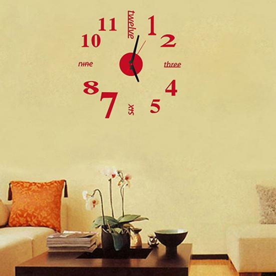 Modern Fashion Home Office Room Decor Background DIY 3D Clock Wall Sticker