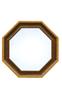 NIKOKIRA Moco Восьмиугольная столешница Сделано в Японии Зеркало, Настенное, 19,5 см, Маленькое, Коричневое,