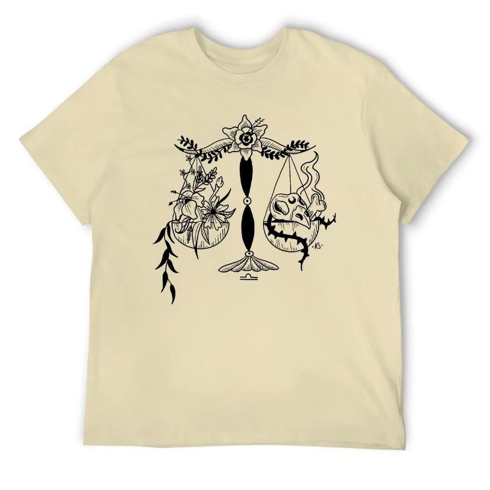 Созвездие Весов Двенадцать (4) Футболка Harajuku Sports Funny Novelty Top Tee Classic Home Размер США