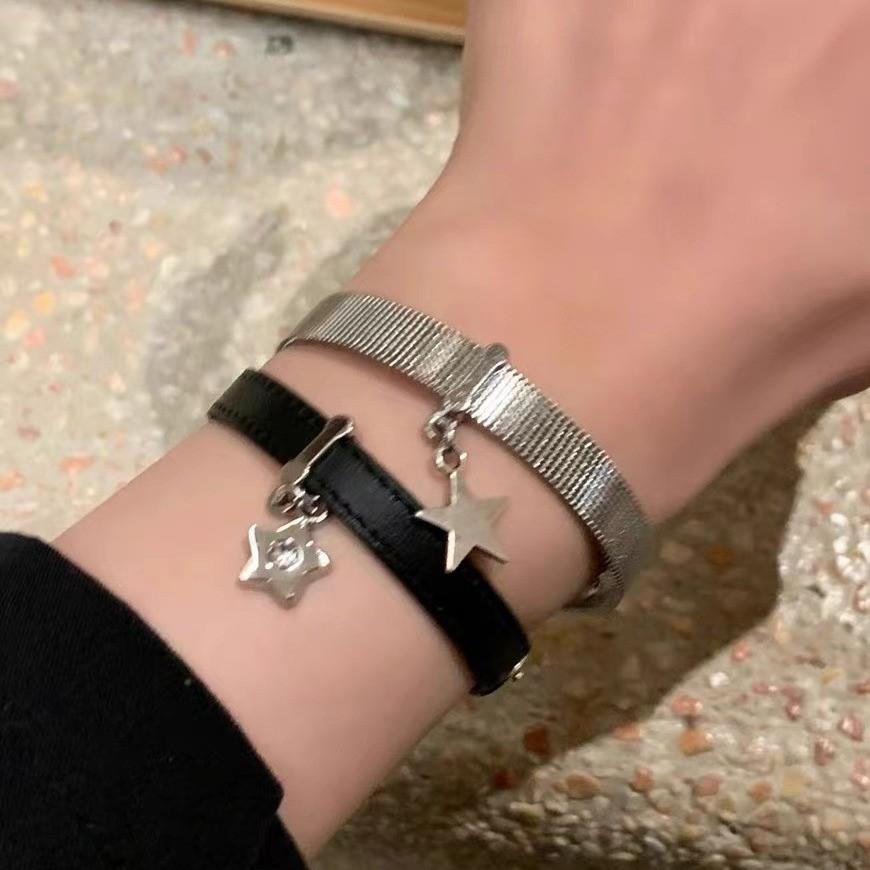 Звезда Y2k Крутой Шарм Браслет Регулируемый Кожаный Браслет 2024 Тренд Лето