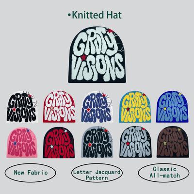 1 шт. популярная европейская и американская акриловая жаккардовая уличная модная вязаная шапка с буквой GR для мужчин и женщин, шапка-бини