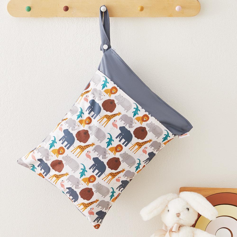 Waterproof Swimming Bag Wet Dry Tote Bag Reusable Storage Pouch with Snap Handle for Swimwear