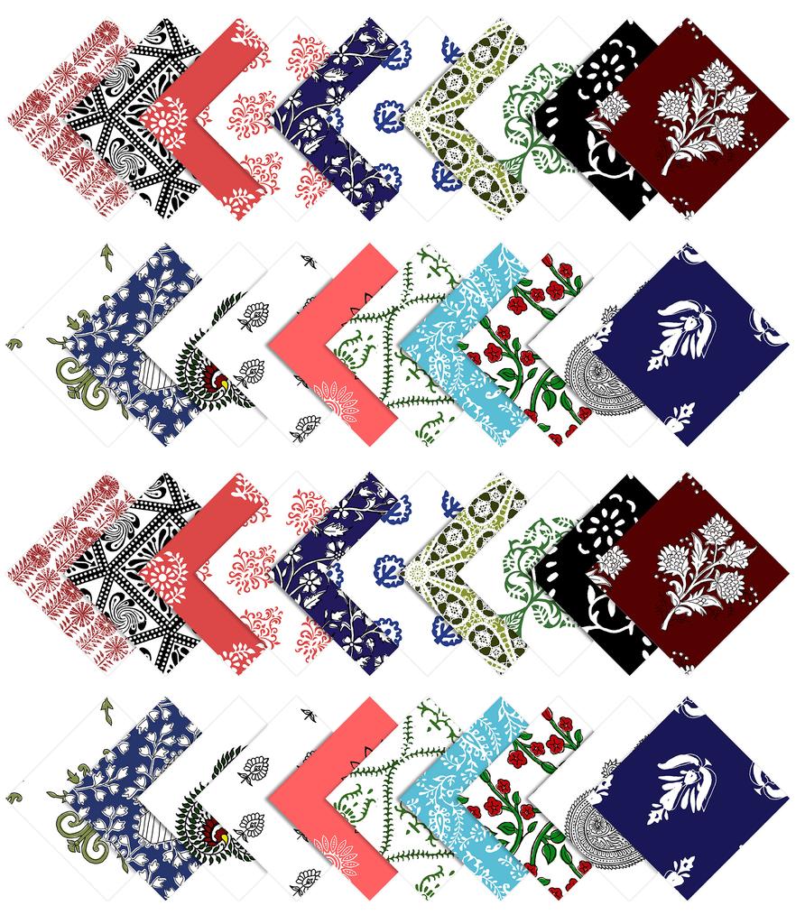 Print  Precut 5-inch Cotton  Fabric  Quilting  Squares  Charm Pack DIY Patchwork Sewing Craft-