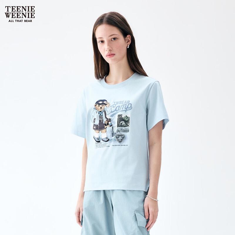 Teenie Weenie Женская футболка с мультяшным медведем и буквой