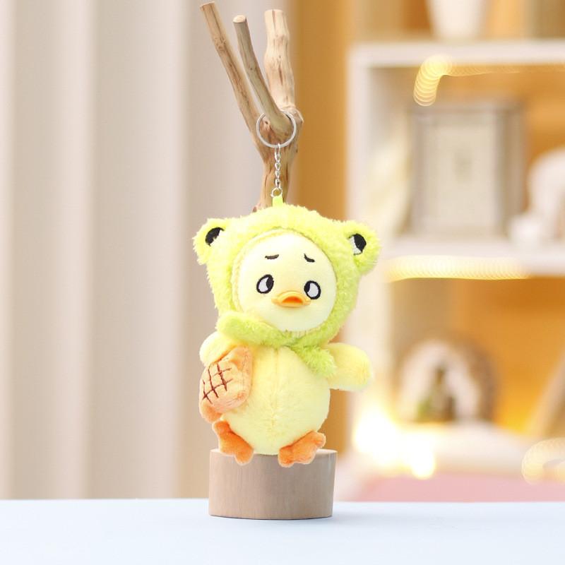Rabbit Panda Keychain Cute Cartoon Girl Backpack Decorative Pendant Plush Doll