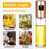 100ML Oil Sprayer Refillable Press Cooking Grilling Baking Frying Salad BBQ Olive Oil Dispenser Mister Spray Glass Bottle Kitchen Gadgets