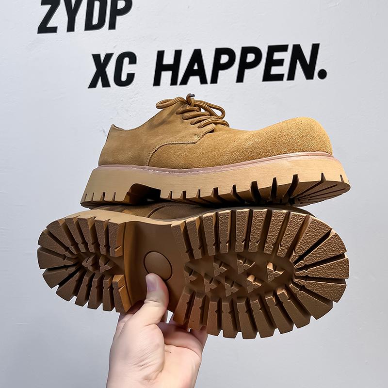 Мужские туфли Derby на толстой подошве, качественный минималистский стиль, для отдыха на природе, вечеринок, повседневные, красивые, на толстой подошве, для молодежи