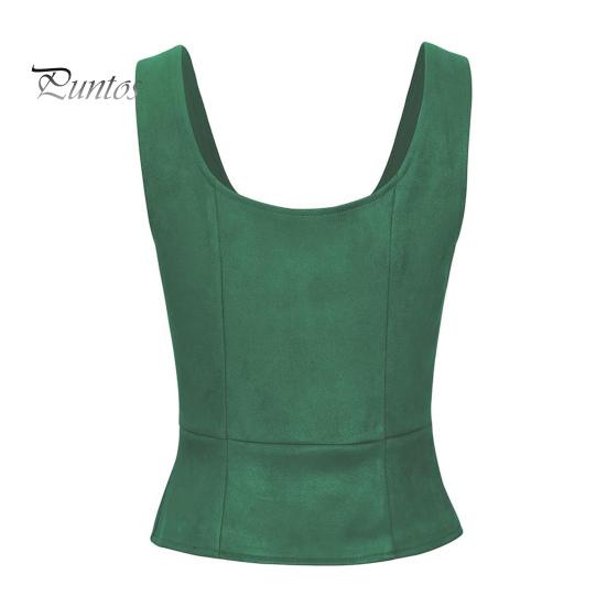Женский жилет на шнуровке Ренессанс Vinatge с квадратным вырезом без рукавов Средневековый приталенный однотонный топ для косплея на Хэллоуин