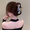2024 Trendy Rhinestone Musical Note Hairpins for Buns & Back-of-Head Styles - High-End Shark Design for Women