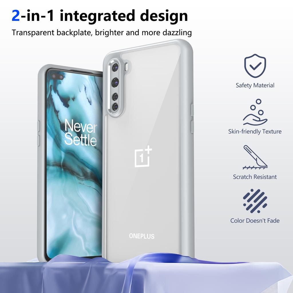 Чехол для Oneplus Nord AC2001 AC2003 Прозрачный ТПУ Противоударный Бампер с Прозрачной Задней Панелью Жесткий Чехол для Телефона для Oneplus Nord AC2001 AC2003