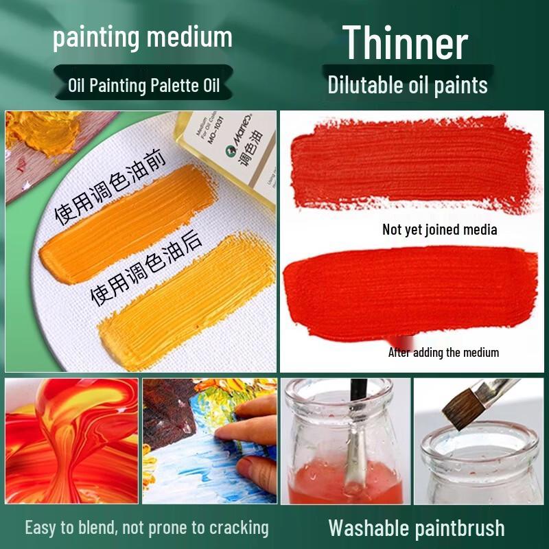 Oil Painting Set with Metal Easel