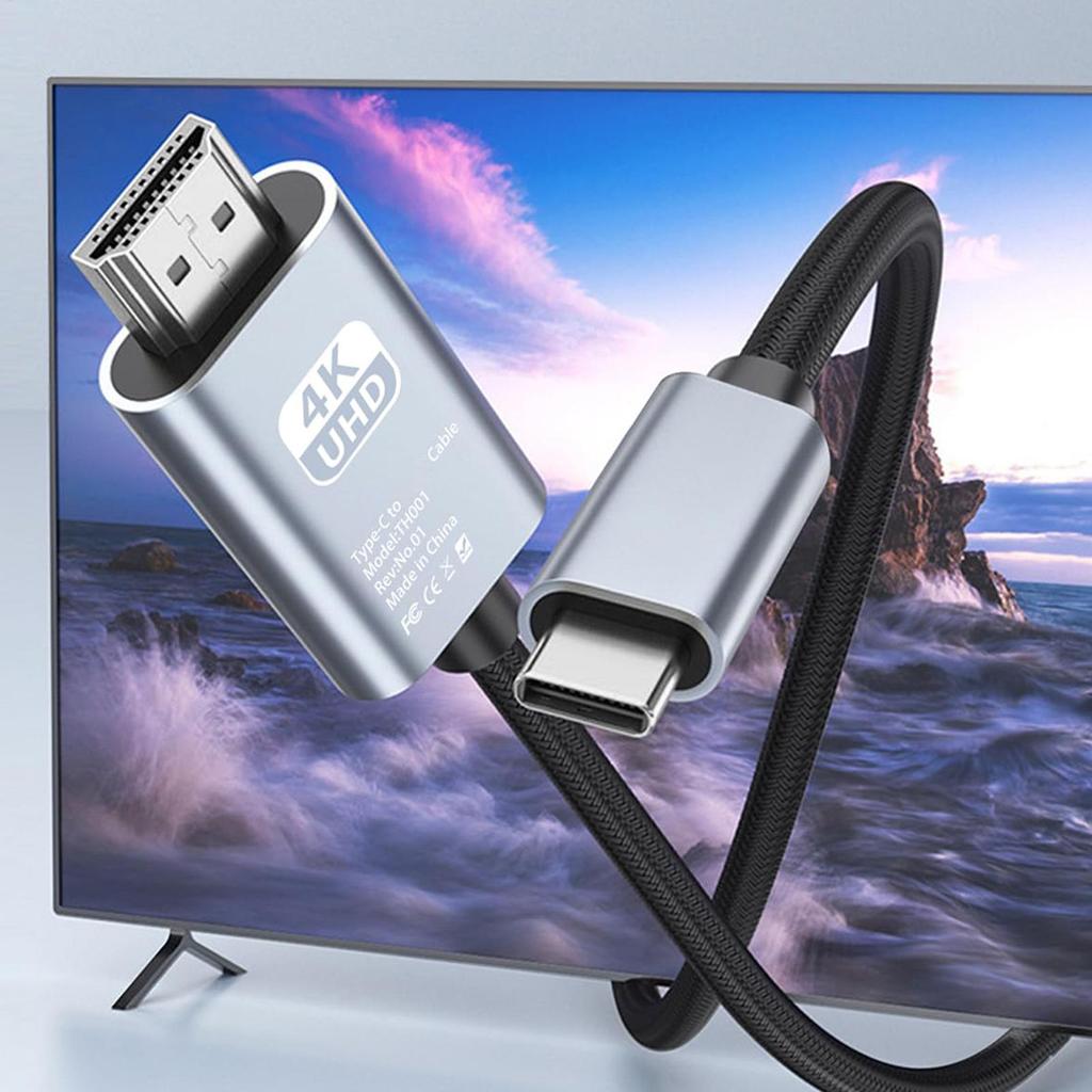 Адаптер USB C на кабель Type C 4K 60 Гц Кабель-конвертер HDTV для ТВ-конвертера Смартфона