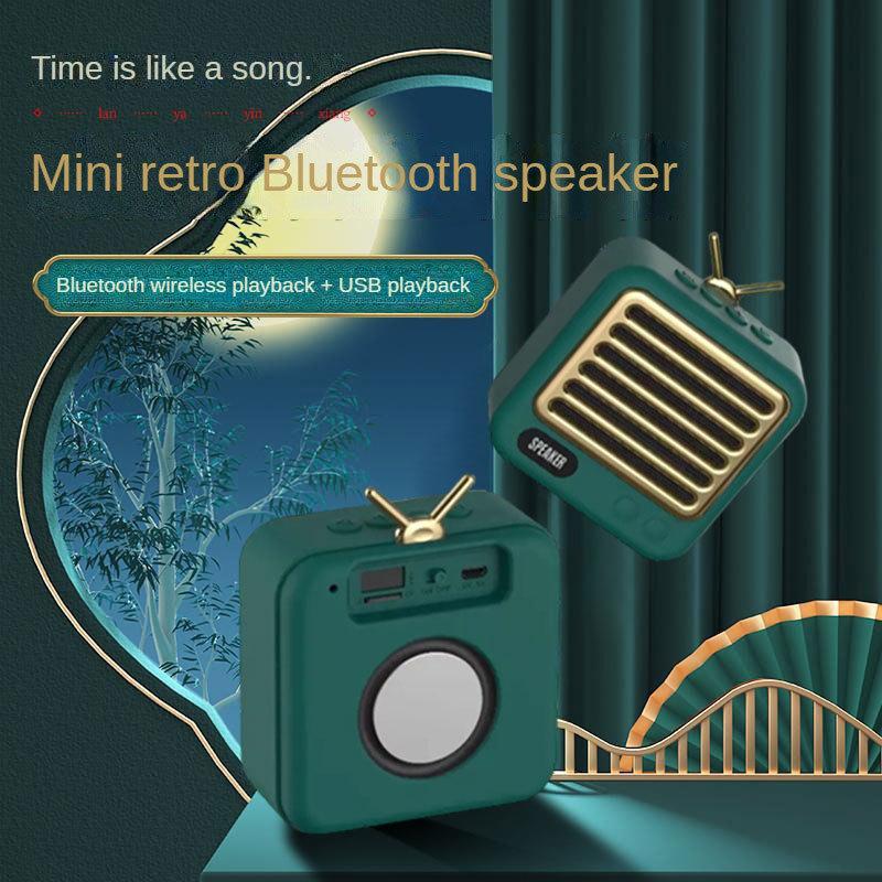 Ретро Bluetooth-колонка, маленькая колонка, мини-сабвуфер, высокое качество звука, громкий звук, портативное аудио