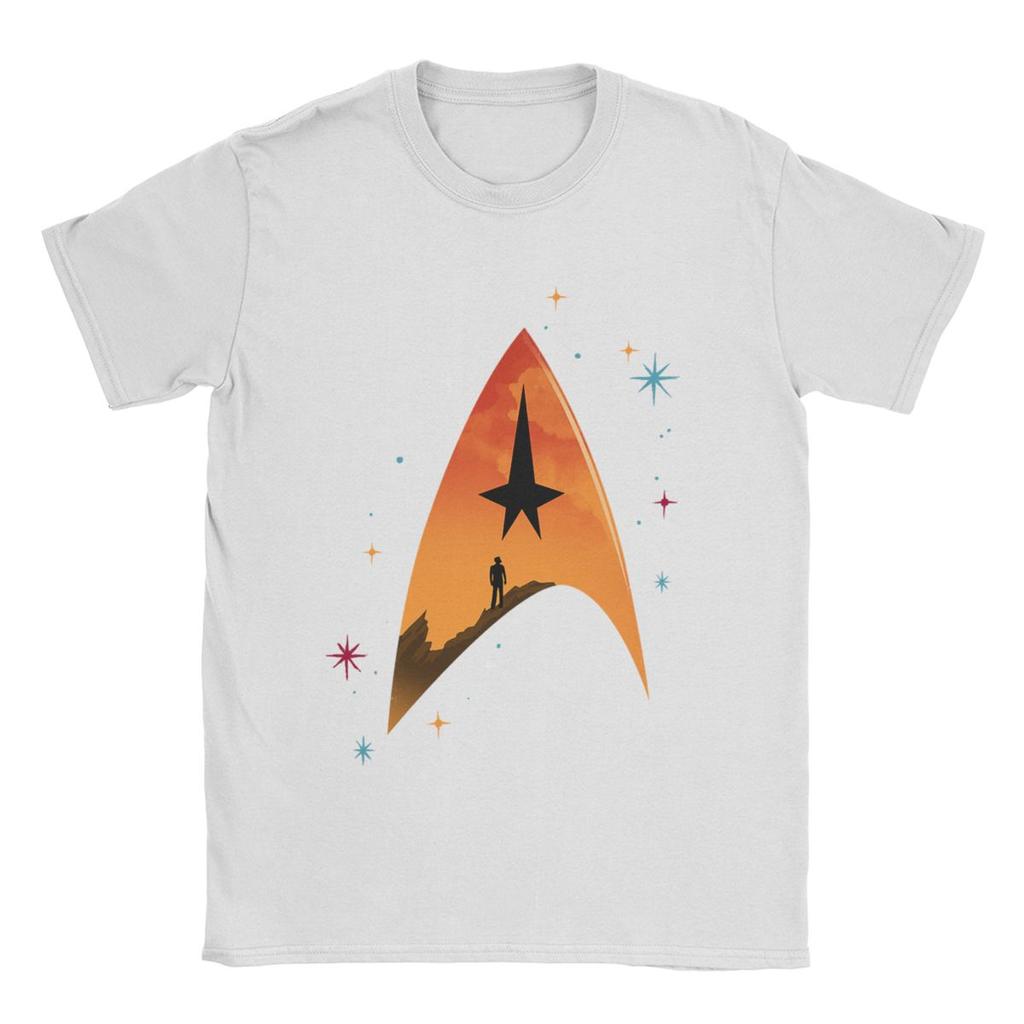 Футболки Star Treks, мужские, из чистого хлопка, забавная футболка с круглым вырезом, футболка с коротким рукавом, одежда, подарок на день рождения
