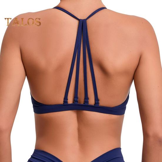 Женский спортивный бюстгальтер со съемными бретельками, беспроводной, с бретельками, спинка-борцовка, лифчик для йоги и фитнеса, быстросохнущий, без косточек, укороченный топ для тренировок в спортзале