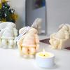 3D DIY Sofa Santa Claus Candle Silicone Mold Sleepy Naps Cute Santa Claus Resin Silicone Mold Christmas Gift Decoration