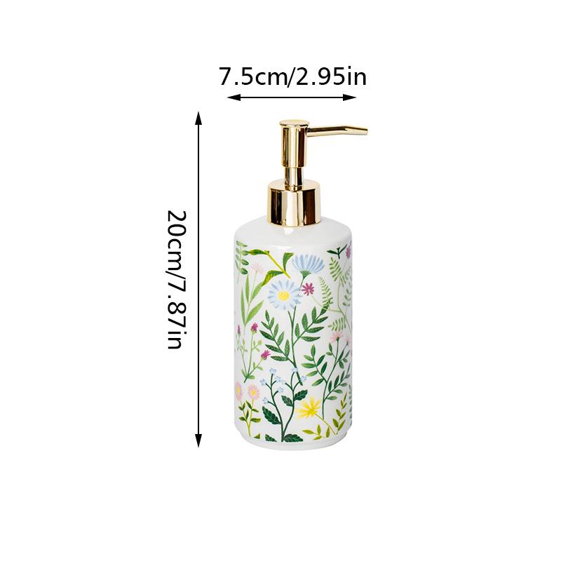 1 шт. Многоразовый контейнер для жидкости Домашний влаго- и пятностойкий Декор для ванной комнаты Керамический Элегантный Вместимость 430 мл