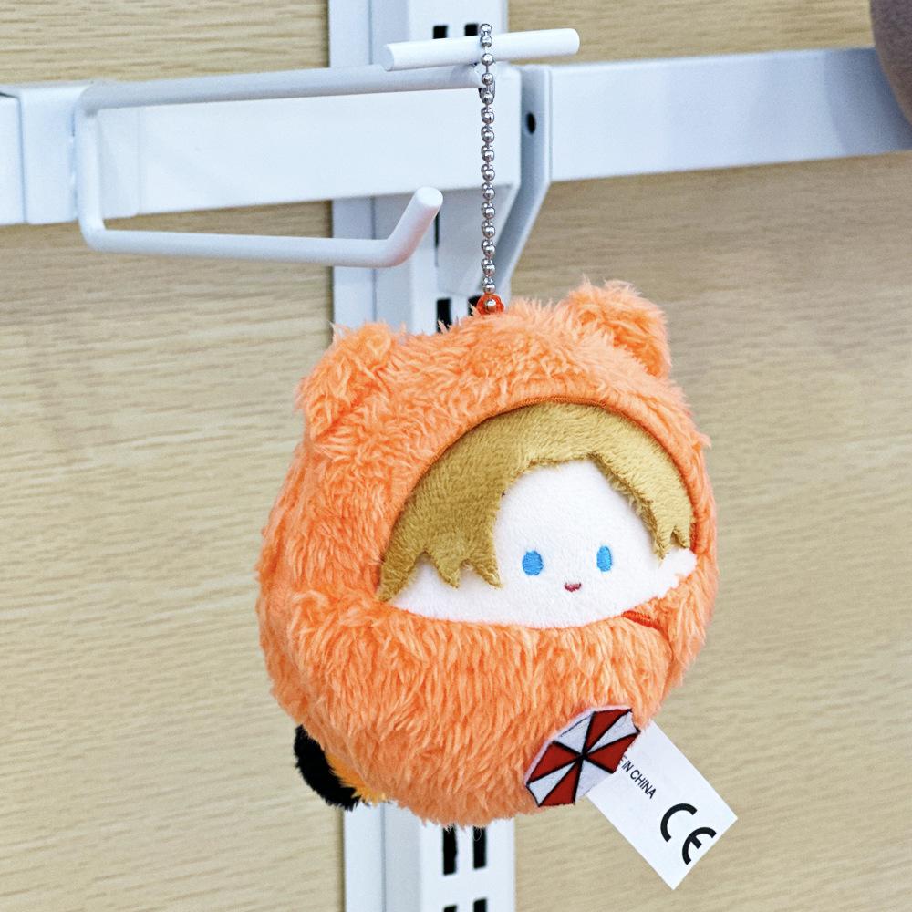 10cm RE9 Leon Kennedy Plush Keychain Resident Evil RE4 Soft Stuffed Survival Horror Game Fan Gift Birthday Christmas Pendant