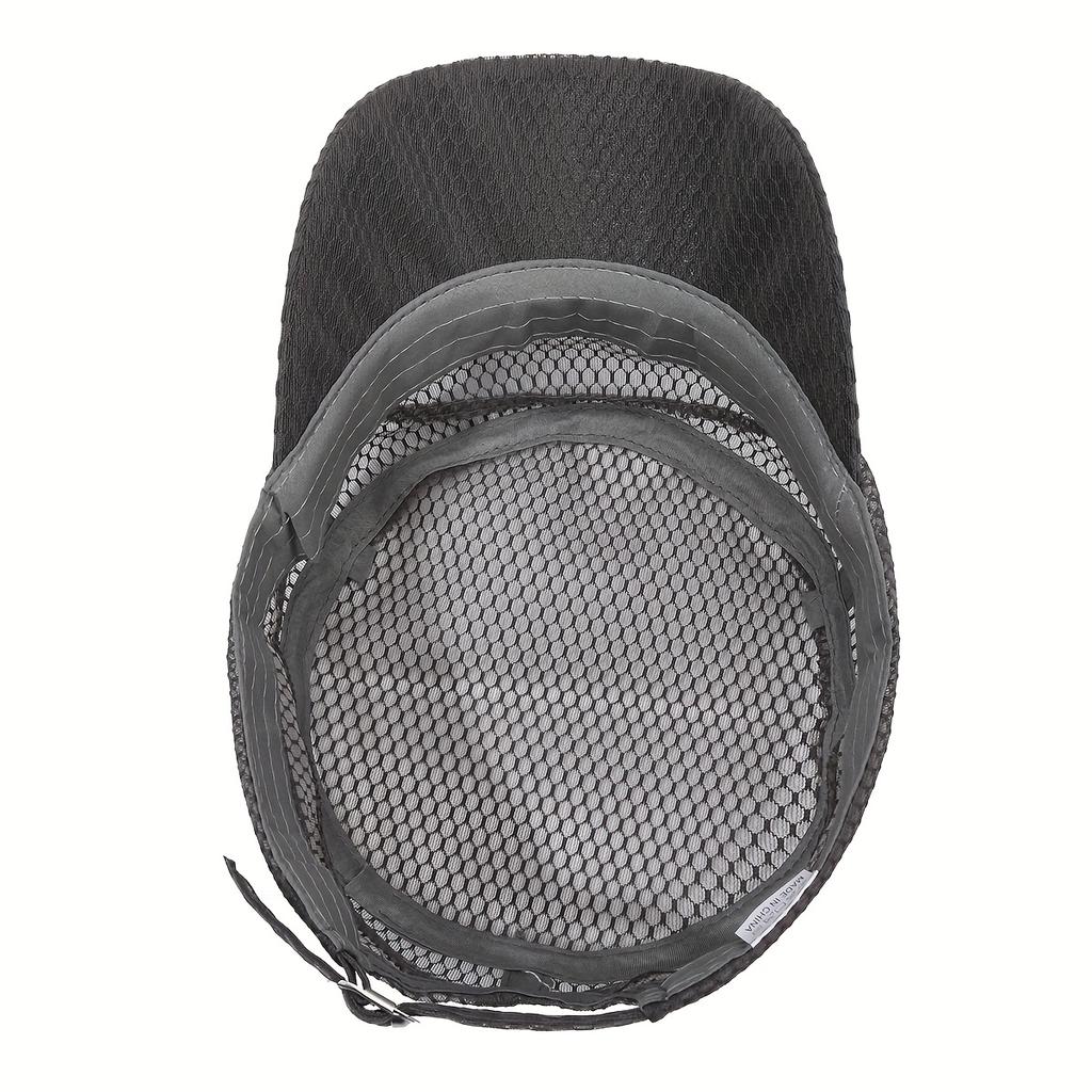 Men Spring Summer Breathable Mesh Baseball Cap Fashion Flat Top Casual Sun Hat Wide Brim Outdoor