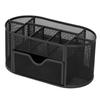 Pen Holder Sturdy Sliding Drawer Smooth Edges Non-fading Anti-rust Coating Organized Metal Nine Grids Pencil Storage Box Dormitory Accessory
