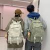 Новая корейская версия трендовый нишевый рюкзак мужской ученики средней школы однотонный школьный рюкзак женский большая вместимость повседневный легкий рюкзак