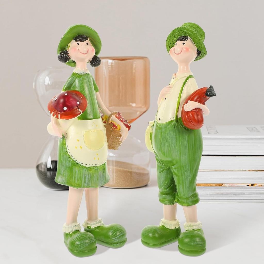 1 Pair Kids Resin Romantic Ornaments Wife Husband Figurines Couples Figurines Car Couples Figurines Couple Sculpture Girl Lovers Dining Table