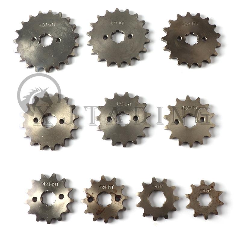 Front Engine 420# 17mm 20mm 10T-19T Toothed Sprocket & Fixed Plate Lock For Dirt Pit Monkey Dax Bike Go Kart ATV Quad Motorcycle