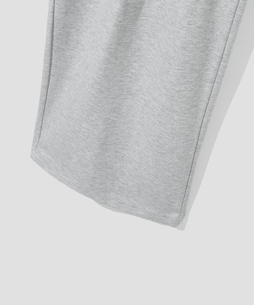 AGOD Single-Pleat Wide Sweatpants [Gray]