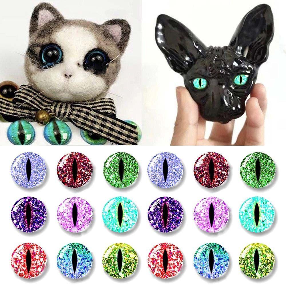 20pcs/10pairs Plastic Puppet Crystal Eyes 6mm-20mm Dolls DIY Tools DIY Doll Accessories