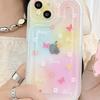 Gradient Flower Ins Flower Shockproof Butterfly Shockproof Back Cover For Iphone 13 11 Promax 12 14 Pro Max Plus Phone Case