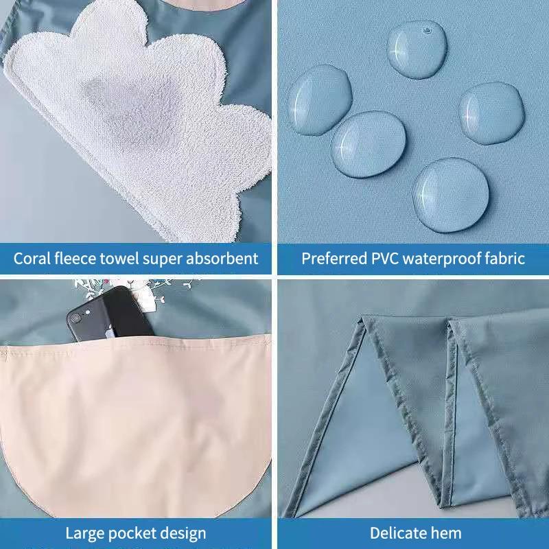 Фартук для вытирания рук кухонный бытовой кулинарный фартук масляный водонепроницаемый мужской женский взрослый модный кофейный комбинезон фартук для вытирания рук