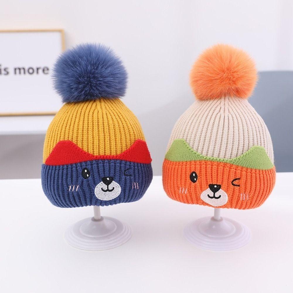 Wool Children Beanies Cute Dinosaur Kids Cap Baby Wear Children Cap Boy Girl