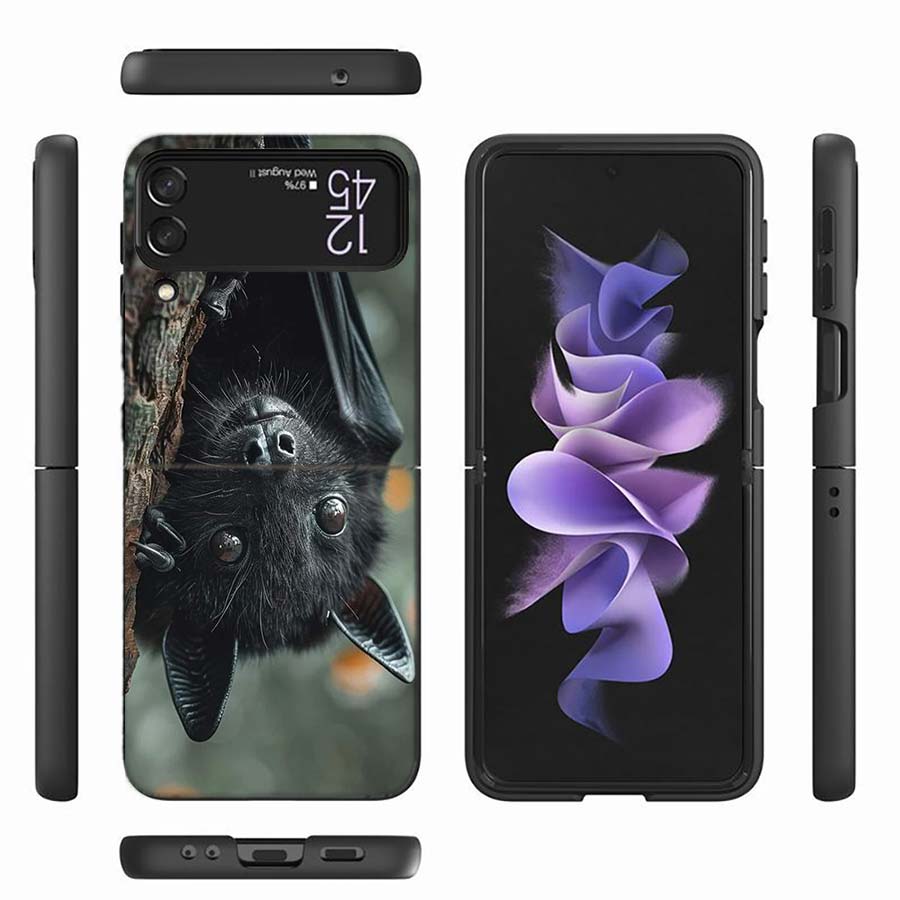Чехол для телефона 'Летучие мыши вечером' для Samsung Z Flip 6 7 5G Z Flip 5 Galaxy Z Flip 3 4 5G ZFlip Ударопрочный Жесткий Чехол ТПУ ПК Coque