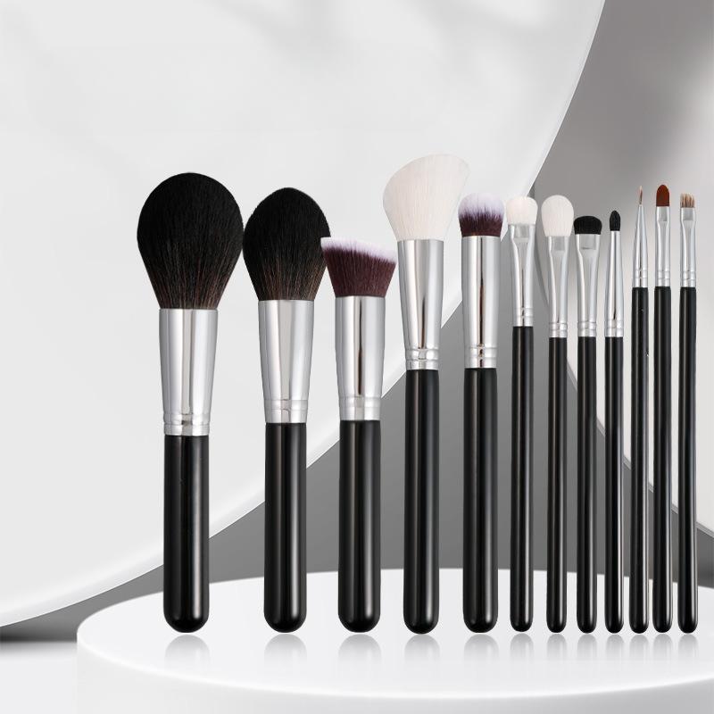 Foundation Brush, Loose Powder Brush, Eye Shadow Brush, 12 Makeup Brushes, Loose Powder Brush, Eye Brush, Blusher, Concealer Brush, Makeup Brush