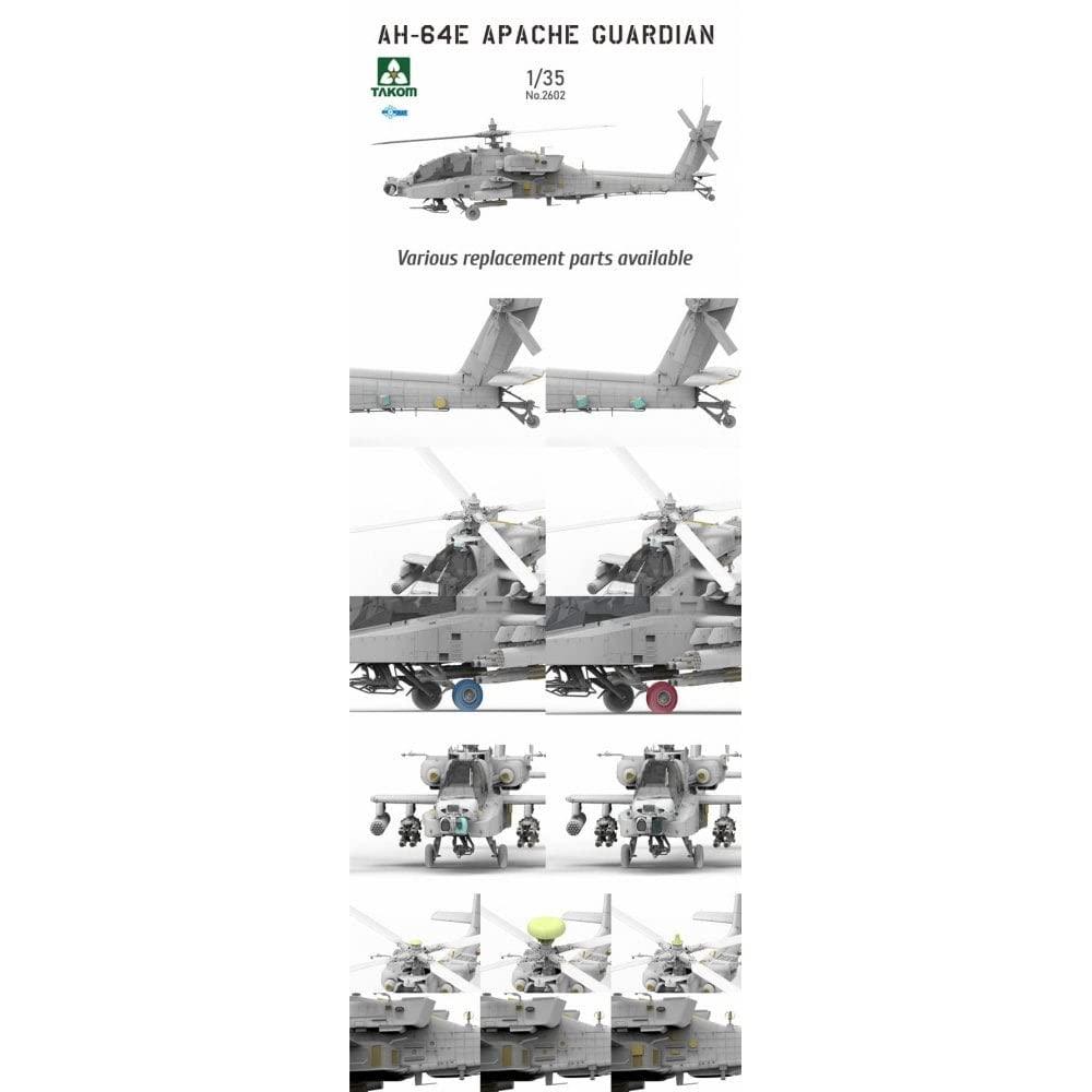 Пластиковая модель ударного вертолета армии США Apache Guardian Tacom TKO2602, цветное литье 1/35 AH-64E