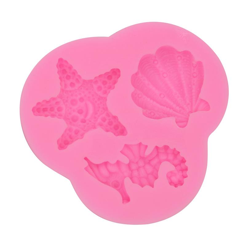 Marine Series Liquid Silicone Mold Fondant Silicone Mold Baking Cake Decoration Drop Plastic Mold