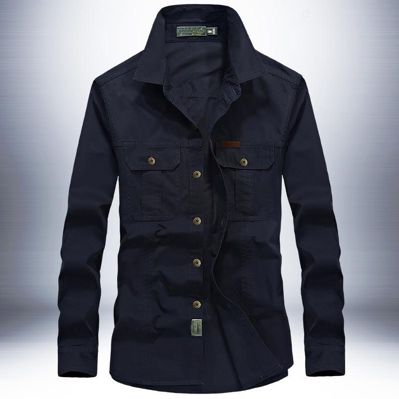 Spring Men Long Sleeve Shirts Cotton Plus Size Casual Shirt Big Size 6XL