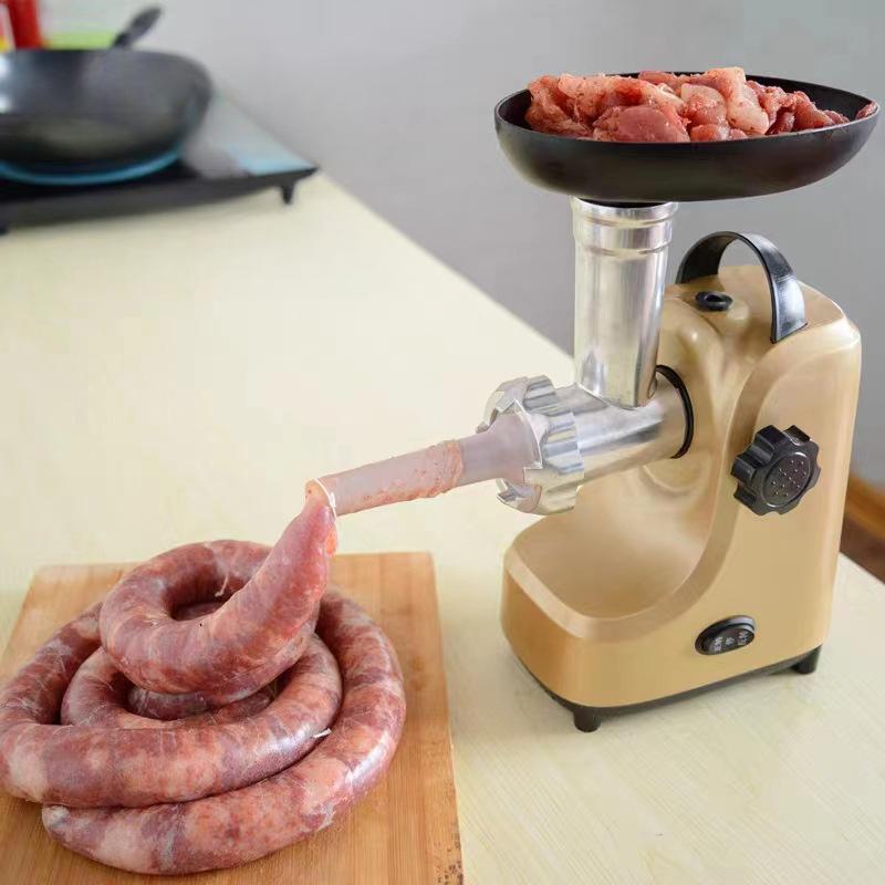 Электрическая мясорубка, колбаса, овощерезка