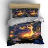 """Волшебная Сова Декор Набор Искусство"" Мягкий, Безопасный для Кожи Комплект Постельного Белья Включает 1 Пододеяльник И 2 Наволочки Подарок"