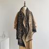 Korean Geometric Double-Sided Cashmere Scarf - Warm, Thick, and Stylish